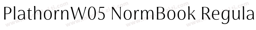 PlathornW05 NormBook Regular字体转换